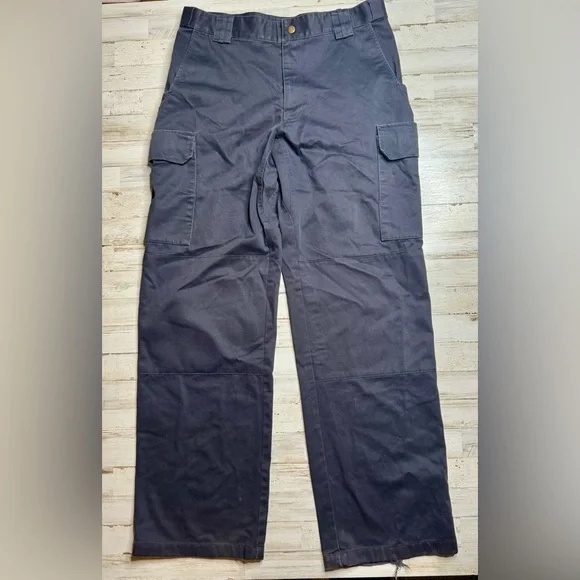 5.11 Tactical Cargo Pants Mens 36x35 Durable Workwear Ripstop Outdoor Navy Blue - Picture 2 of 10